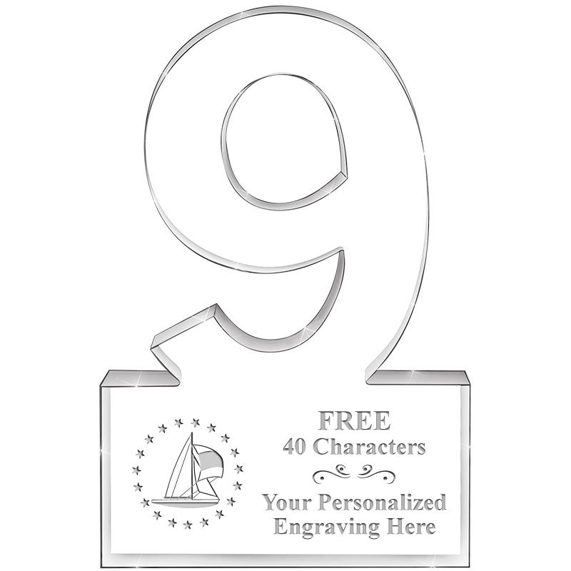 6" 9 YEARS OF SERVICE ACRYLIC