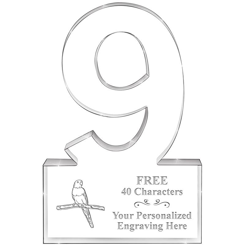 6" 9 YEARS OF SERVICE ACRYLIC