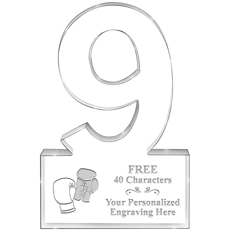 6" 9 YEARS OF SERVICE ACRYLIC