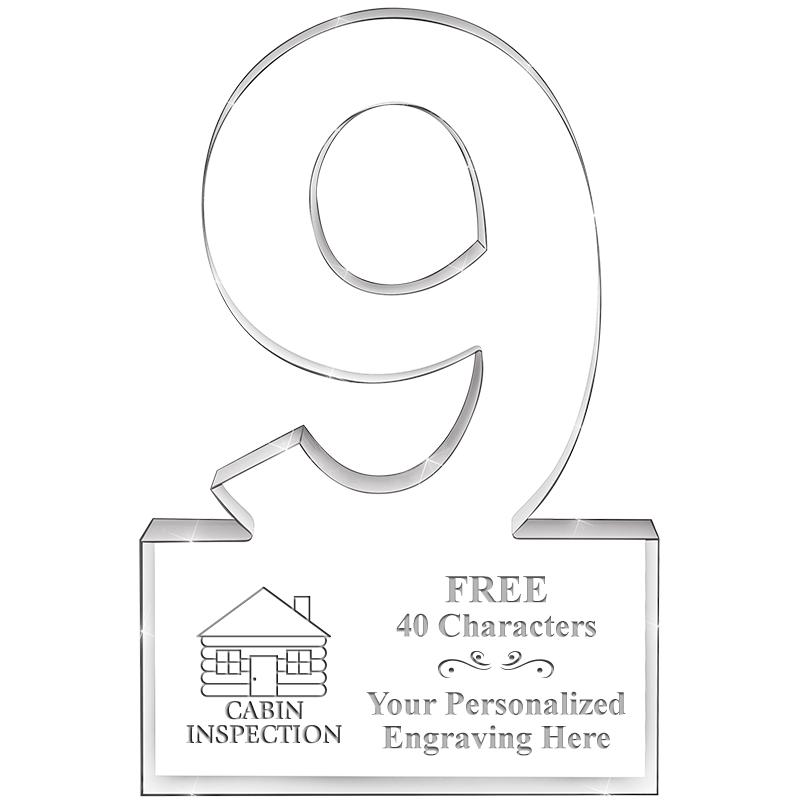 6" 9 YEARS OF SERVICE ACRYLIC