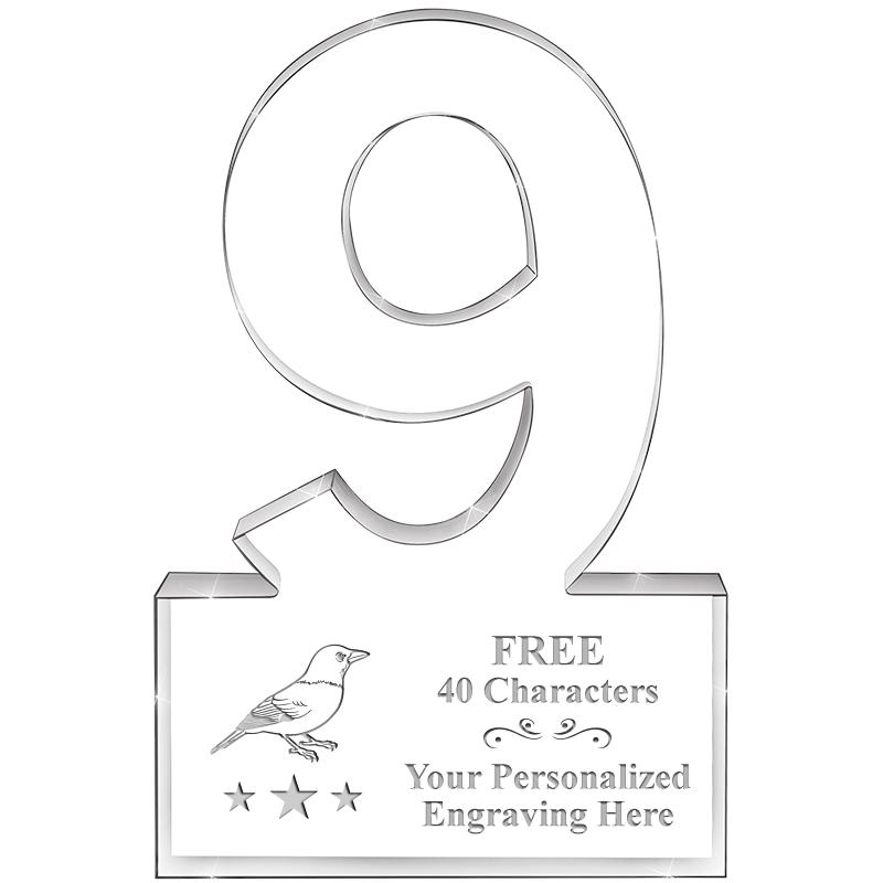 6" 9 YEARS OF SERVICE ACRYLIC