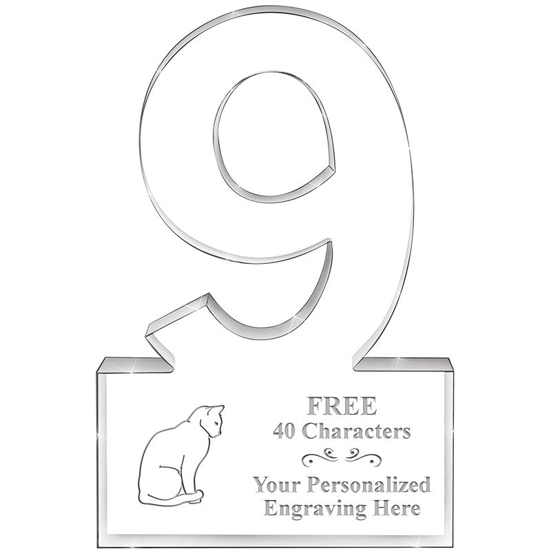 6" 9 YEARS OF SERVICE ACRYLIC