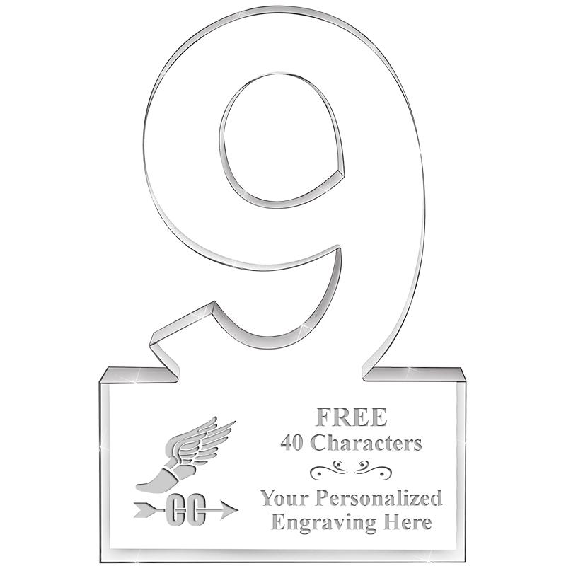 6" 9 YEARS OF SERVICE ACRYLIC