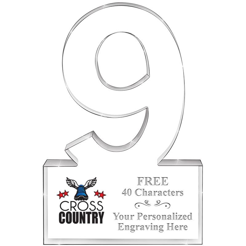 6" 9 YEARS OF SERVICE ACRYLIC