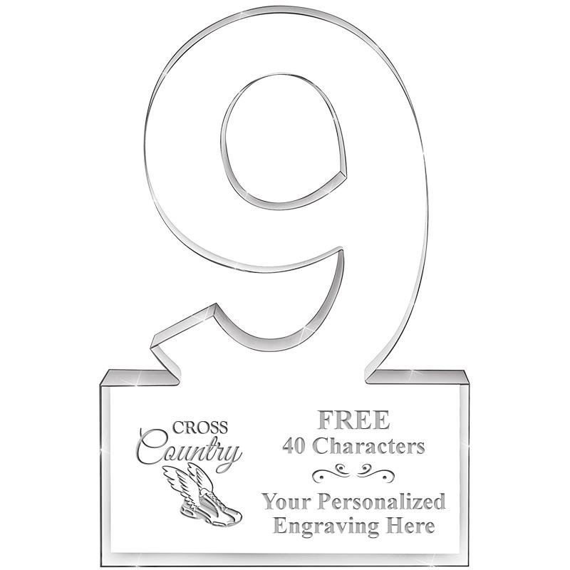 6" 9 YEARS OF SERVICE ACRYLIC