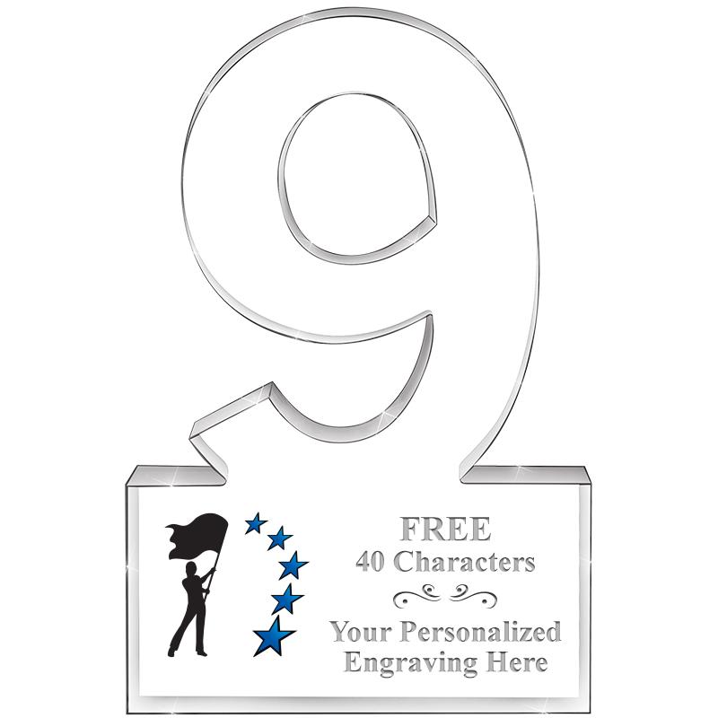 6" 9 YEARS OF SERVICE ACRYLIC