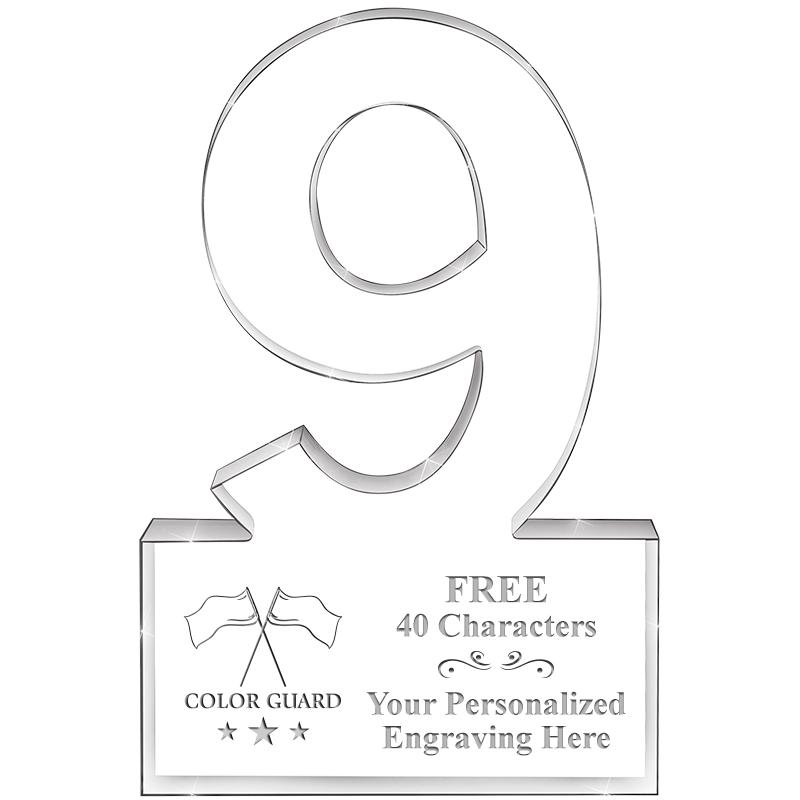 6" 9 YEARS OF SERVICE ACRYLIC