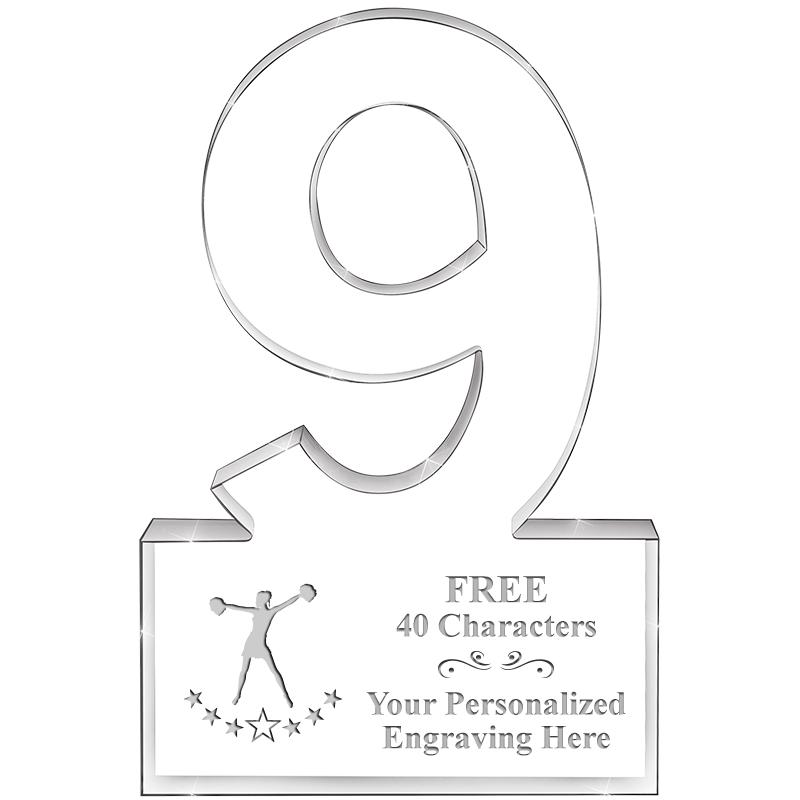 6" 9 YEARS OF SERVICE ACRYLIC