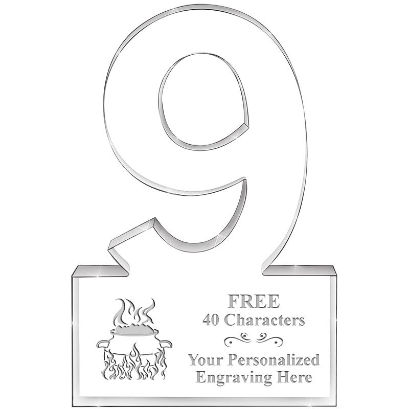 6" 9 YEARS OF SERVICE ACRYLIC