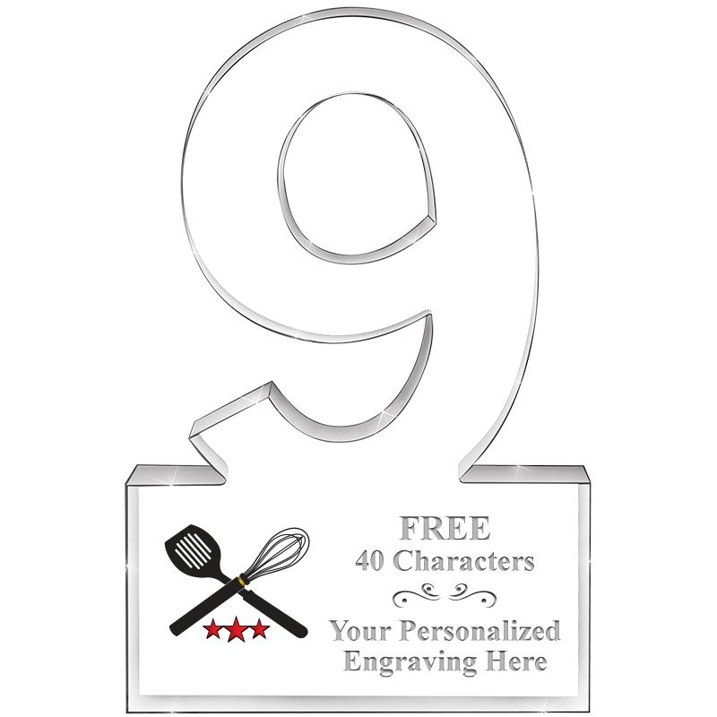 6" 9 YEARS OF SERVICE ACRYLIC