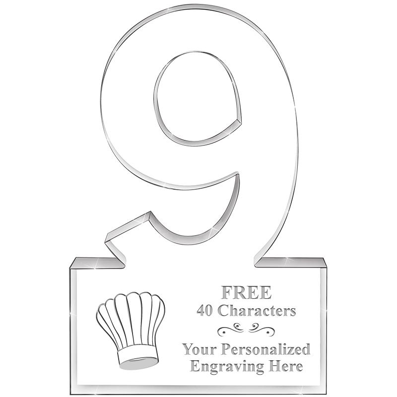 6" 9 YEARS OF SERVICE ACRYLIC