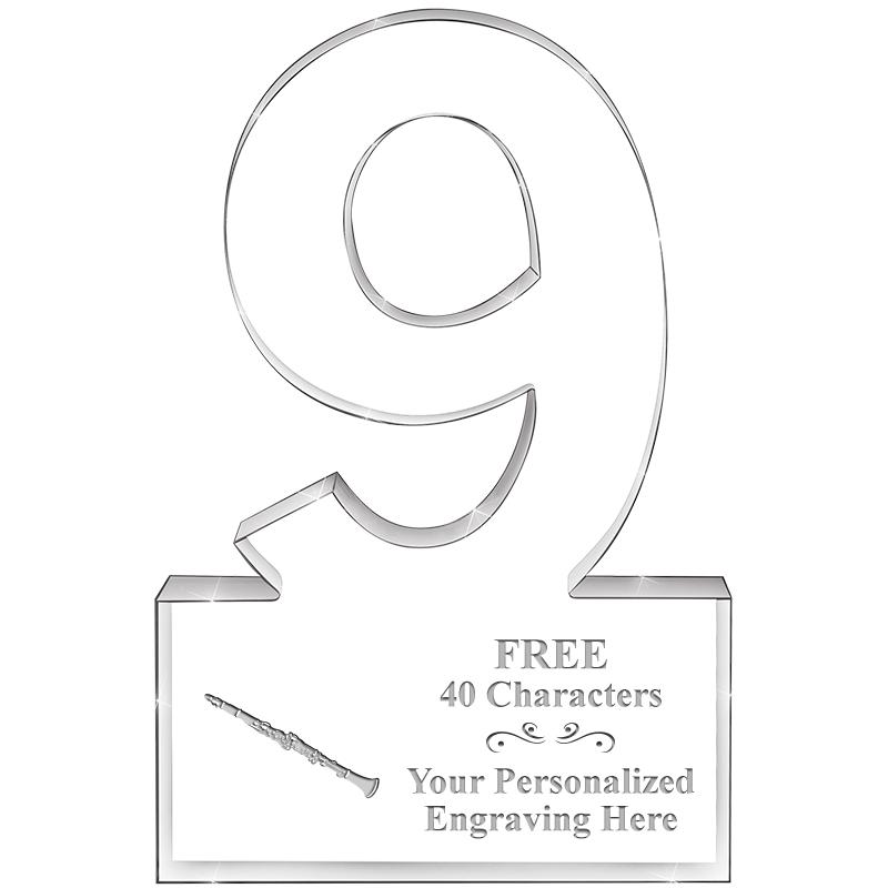 6" 9 YEARS OF SERVICE ACRYLIC