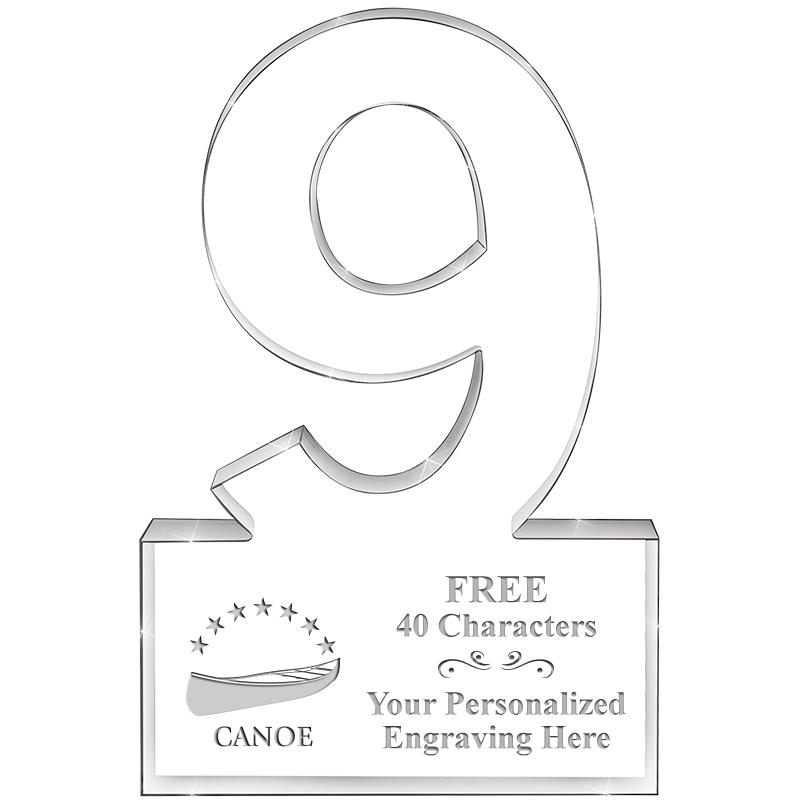 6" 9 YEARS OF SERVICE ACRYLIC