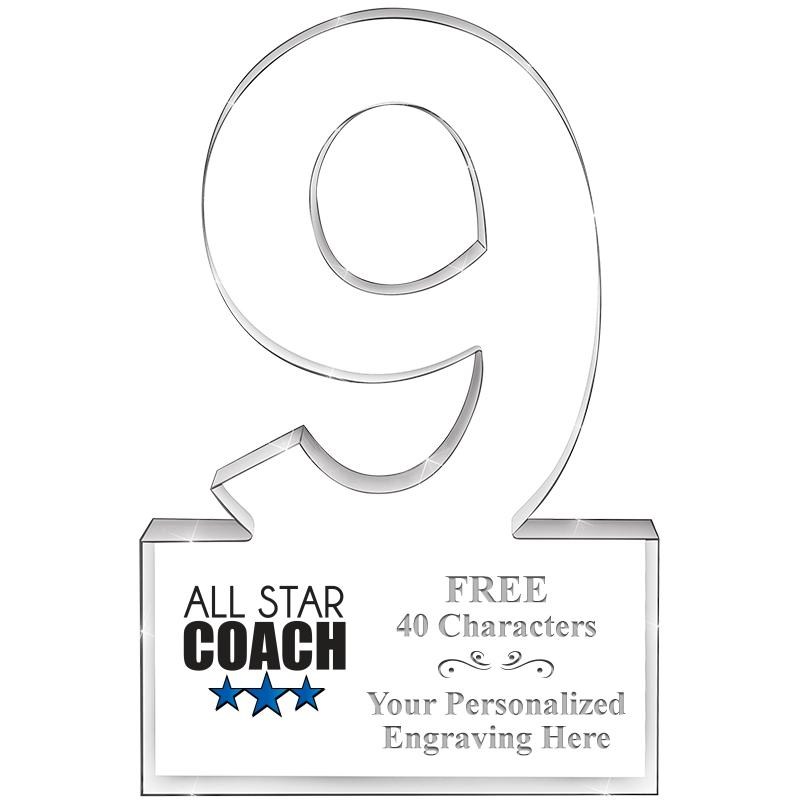 6" 9 YEARS OF SERVICE ACRYLIC