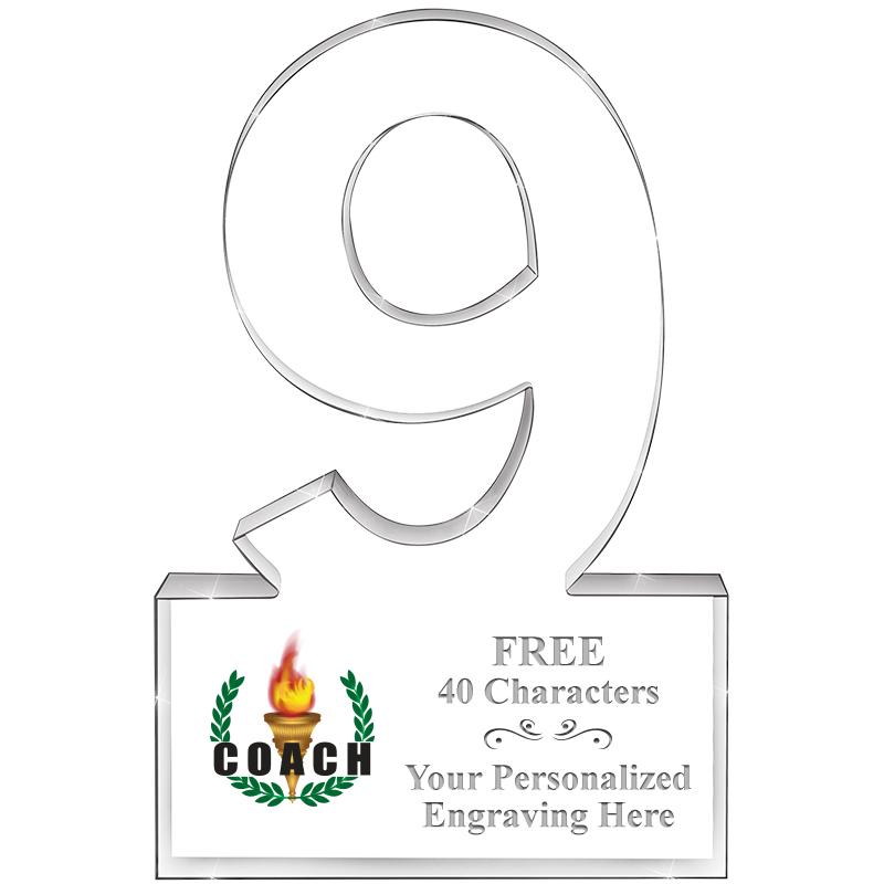 6" 9 YEARS OF SERVICE ACRYLIC