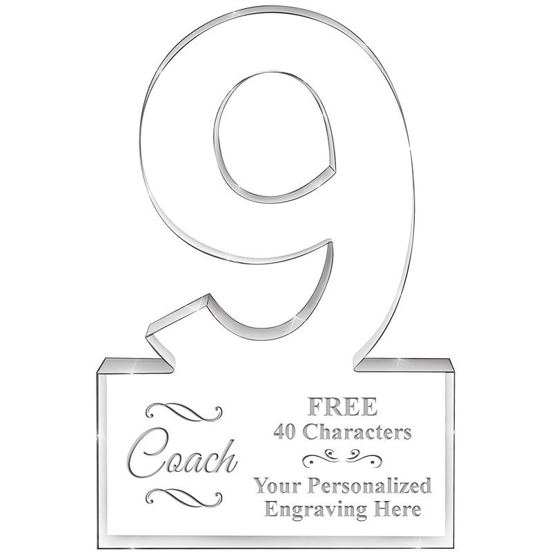 6" 9 YEARS OF SERVICE ACRYLIC