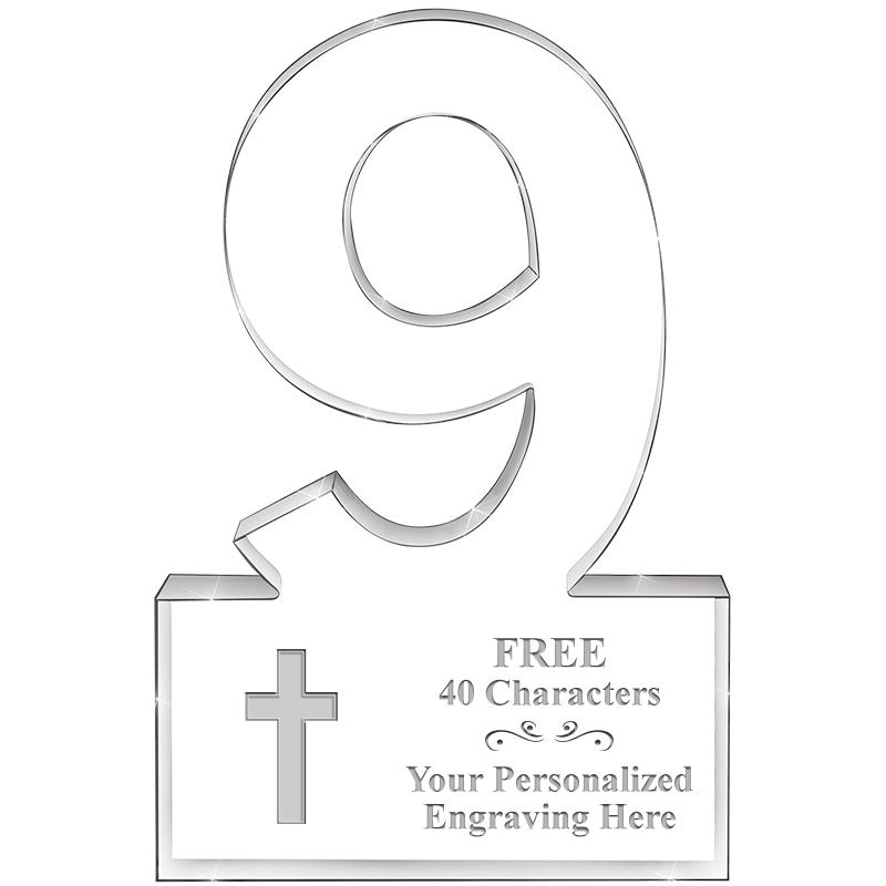 6" 9 YEARS OF SERVICE ACRYLIC