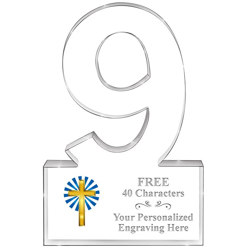 6" 9 YEARS OF SERVICE ACRYLIC