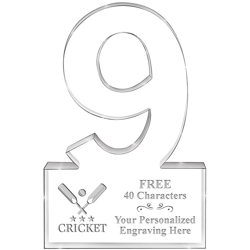 6" 9 YEARS OF SERVICE ACRYLIC