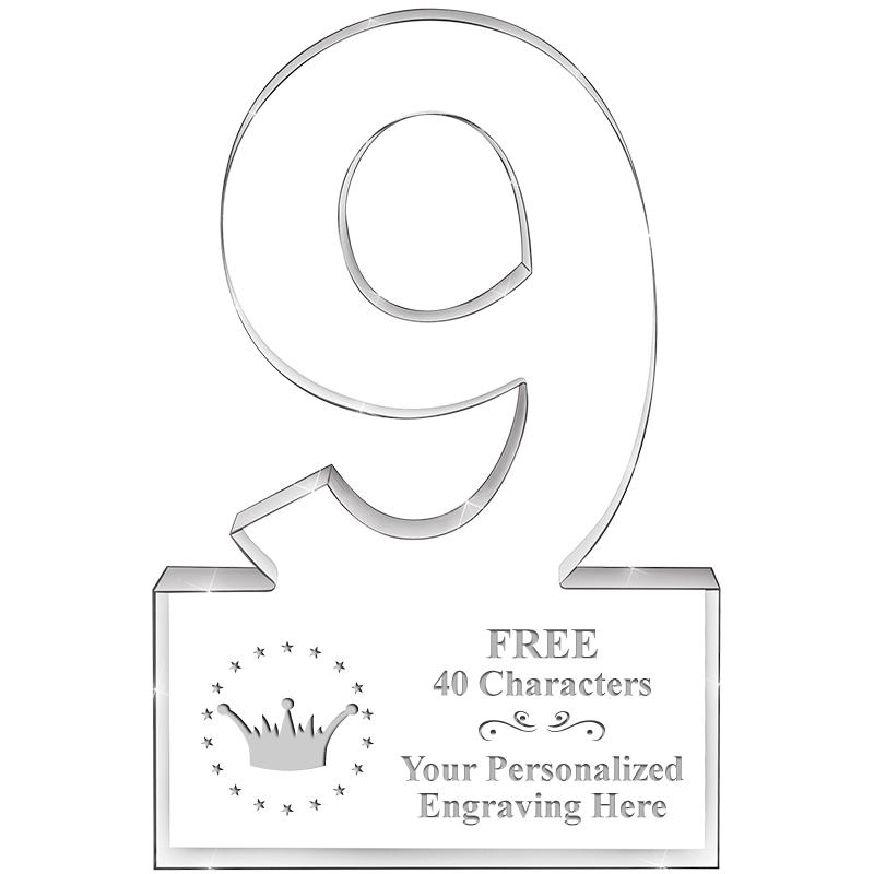 6" 9 YEARS OF SERVICE ACRYLIC