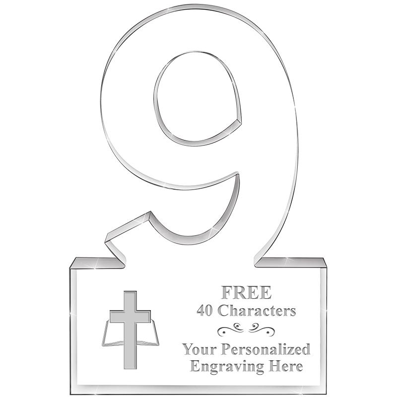 6" 9 YEARS OF SERVICE ACRYLIC