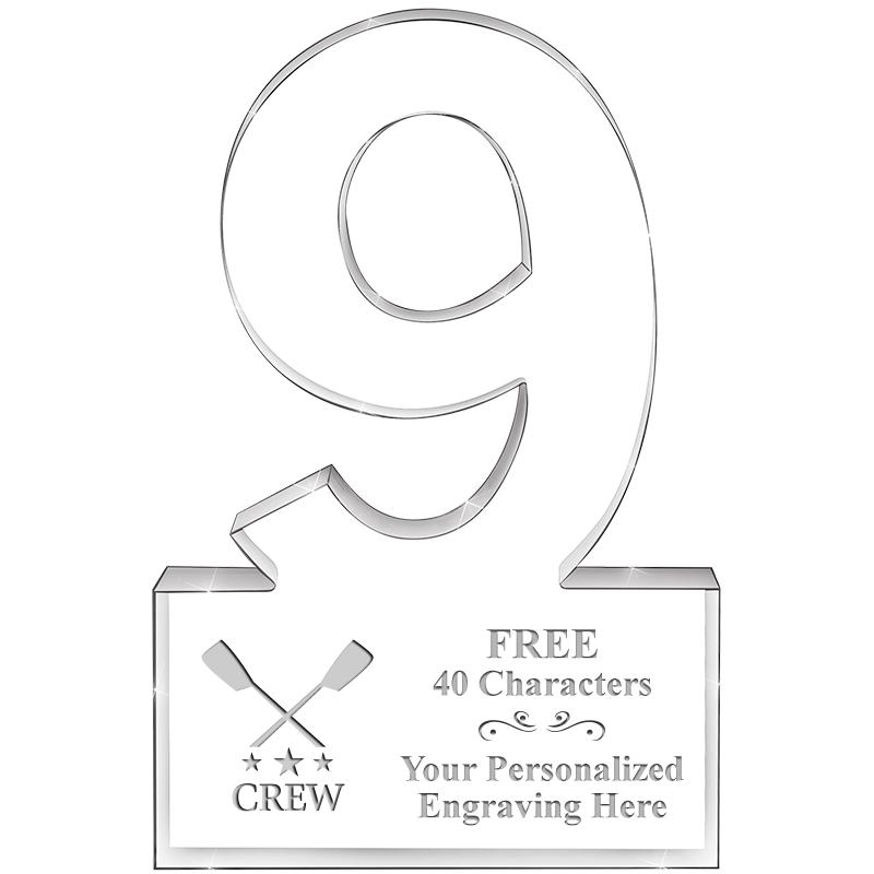 6" 9 YEARS OF SERVICE ACRYLIC