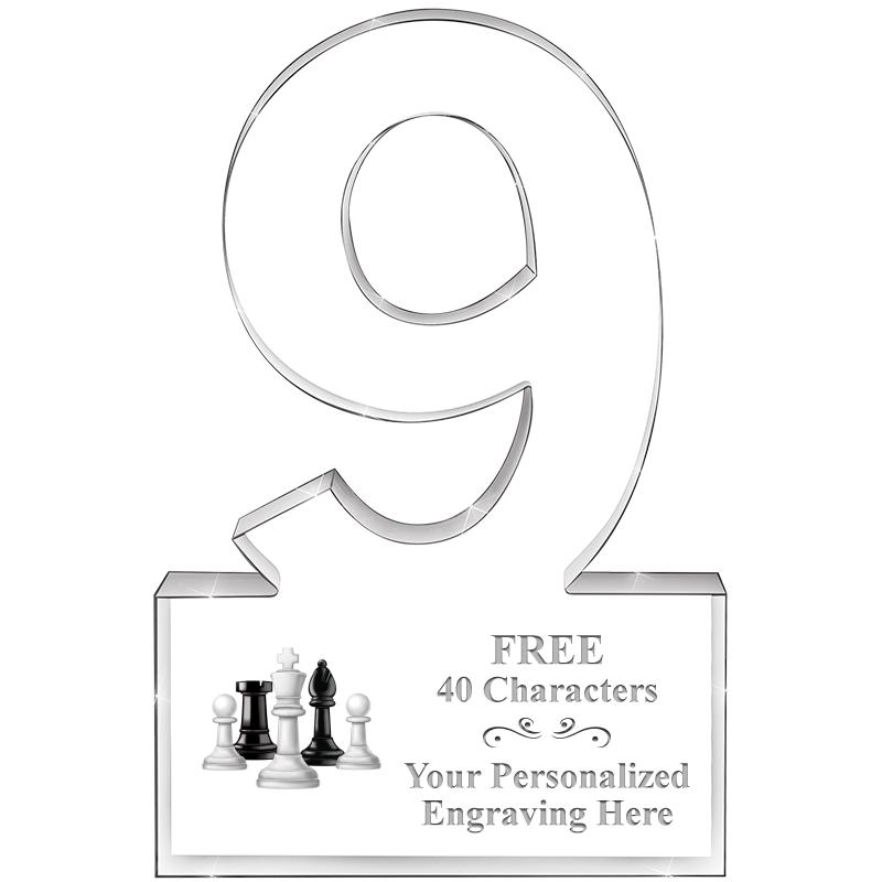 6" 9 YEARS OF SERVICE ACRYLIC