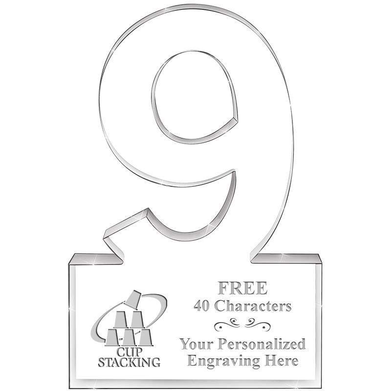 6" 9 YEARS OF SERVICE ACRYLIC