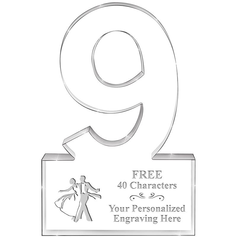 6" 9 YEARS OF SERVICE ACRYLIC