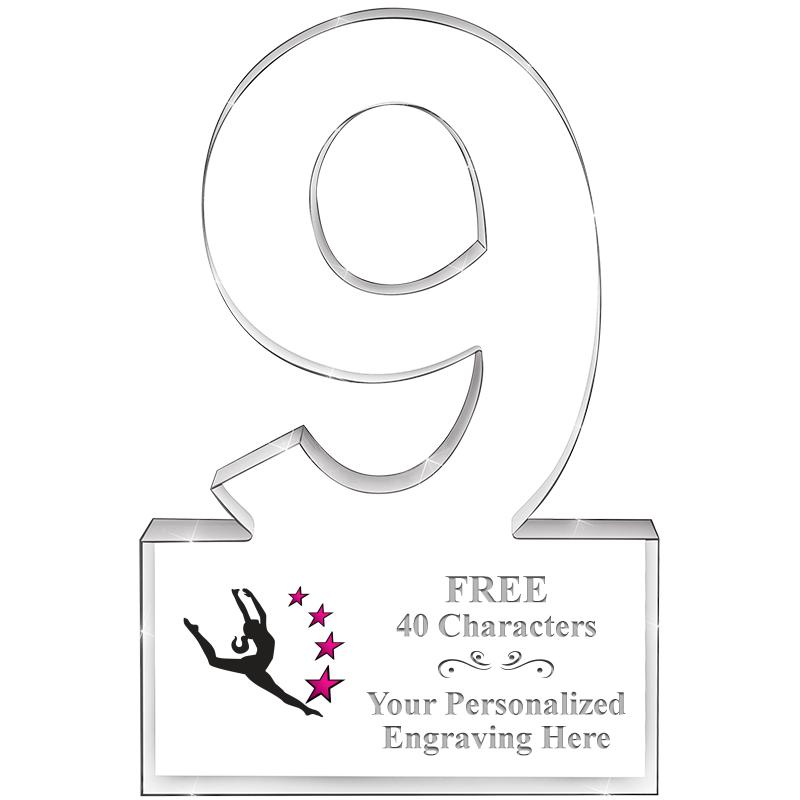 6" 9 YEARS OF SERVICE ACRYLIC