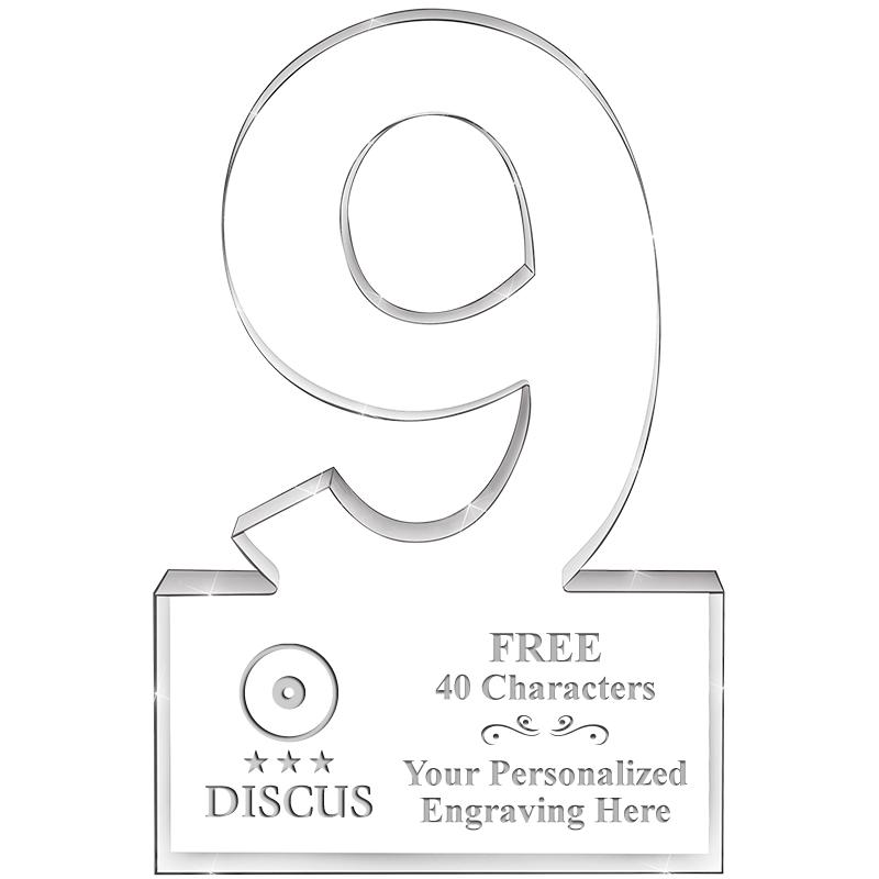 6" 9 YEARS OF SERVICE ACRYLIC