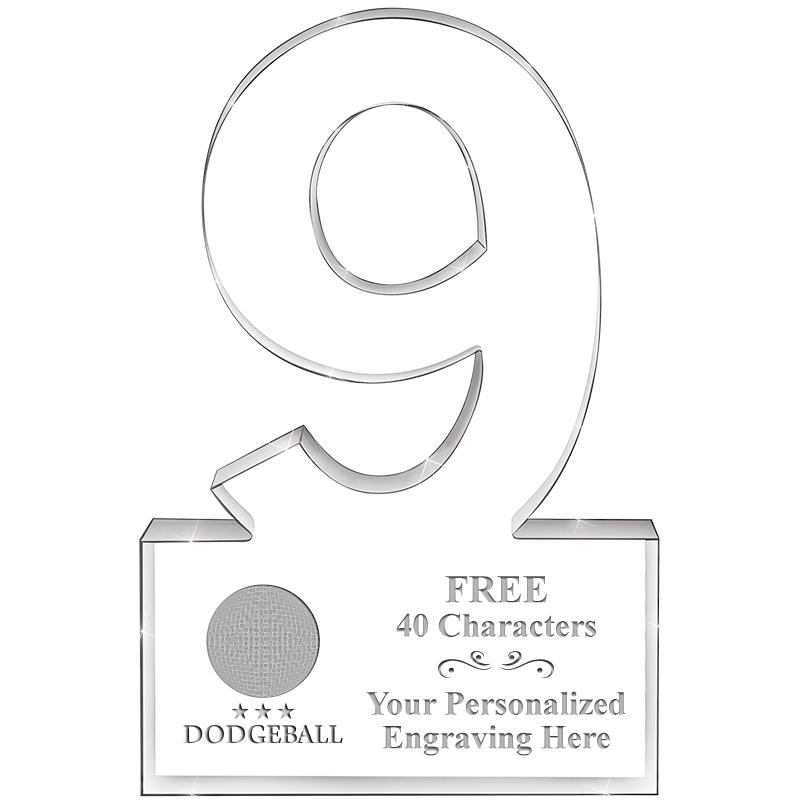 6" 9 YEARS OF SERVICE ACRYLIC