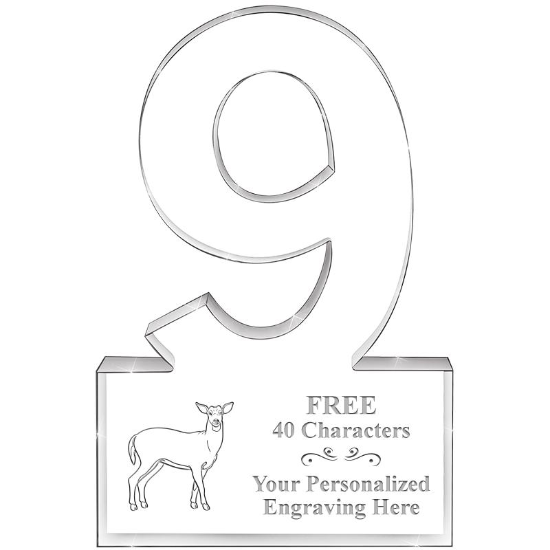 6" 9 YEARS OF SERVICE ACRYLIC