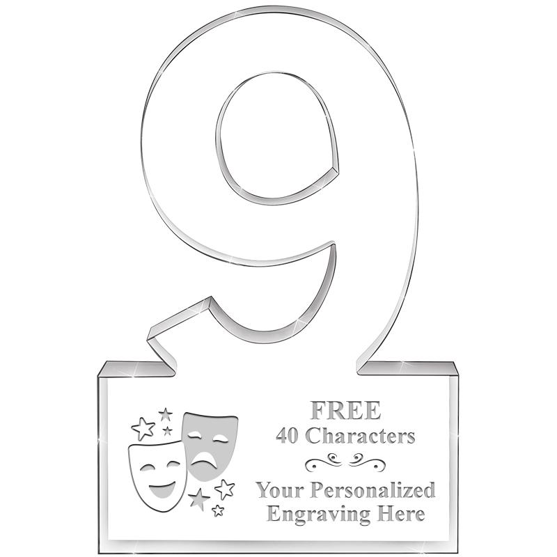 6" 9 YEARS OF SERVICE ACRYLIC