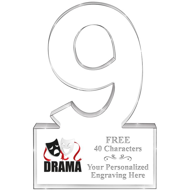 6" 9 YEARS OF SERVICE ACRYLIC