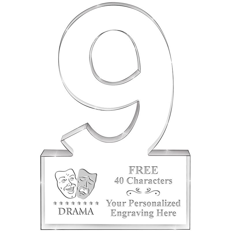 6" 9 YEARS OF SERVICE ACRYLIC