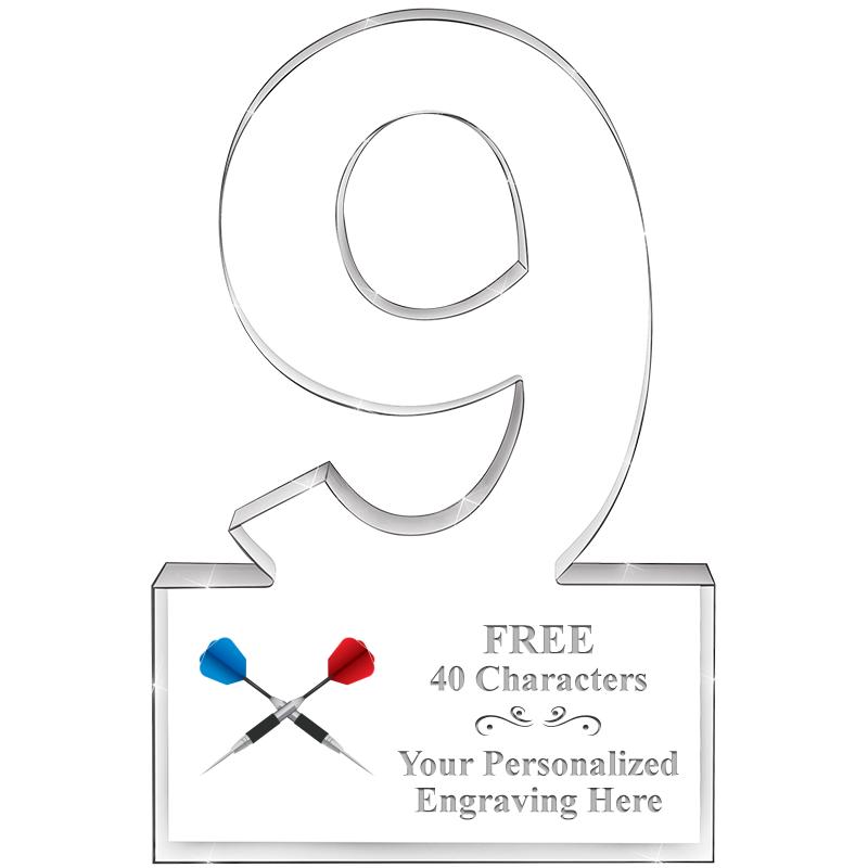 6" 9 YEARS OF SERVICE ACRYLIC