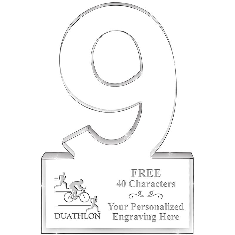 6" 9 YEARS OF SERVICE ACRYLIC