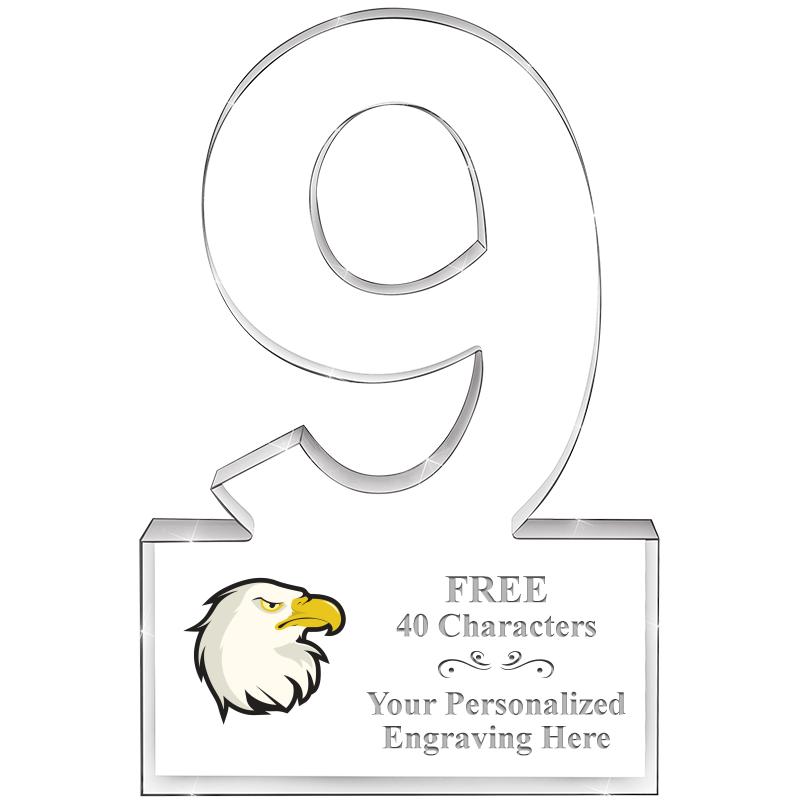 6" 9 YEARS OF SERVICE ACRYLIC