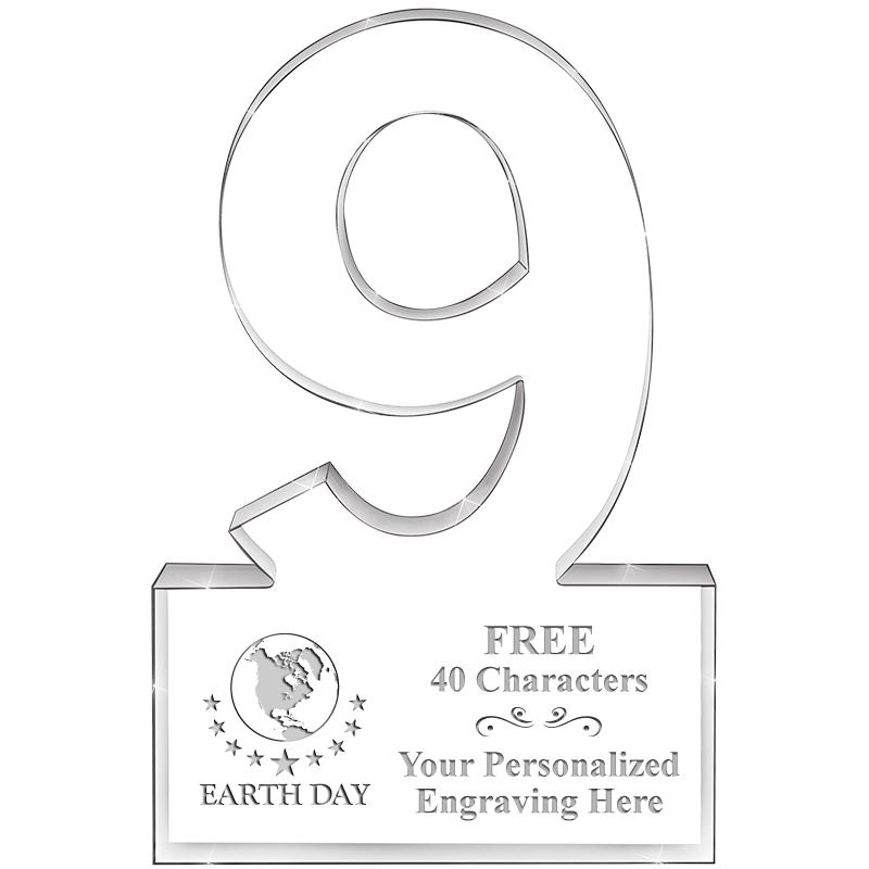 6" 9 YEARS OF SERVICE ACRYLIC