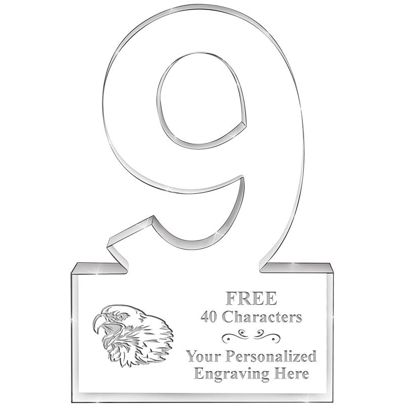 6" 9 YEARS OF SERVICE ACRYLIC