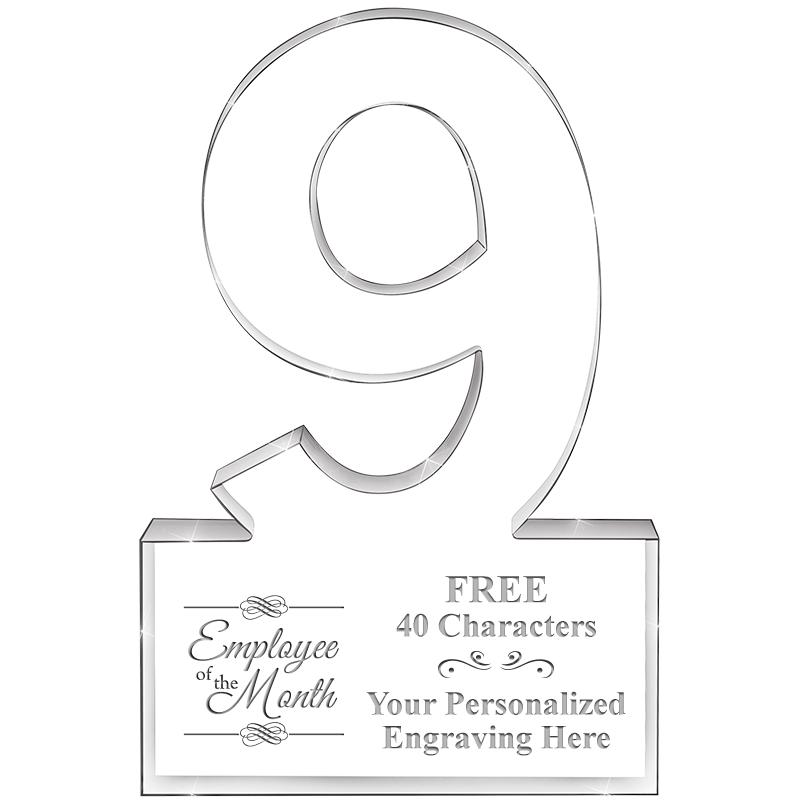 6" 9 YEARS OF SERVICE ACRYLIC
