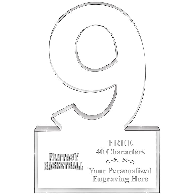 6" 9 YEARS OF SERVICE ACRYLIC