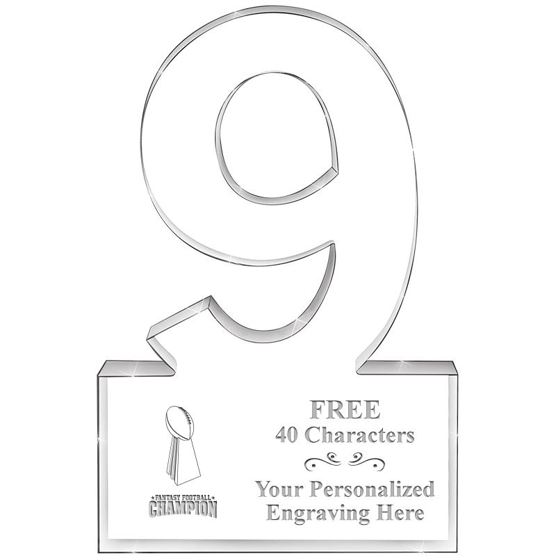 6" 9 YEARS OF SERVICE ACRYLIC