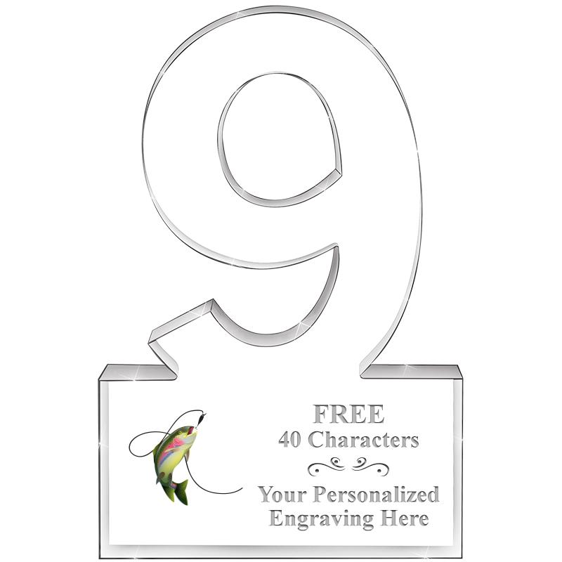 6" 9 YEARS OF SERVICE ACRYLIC