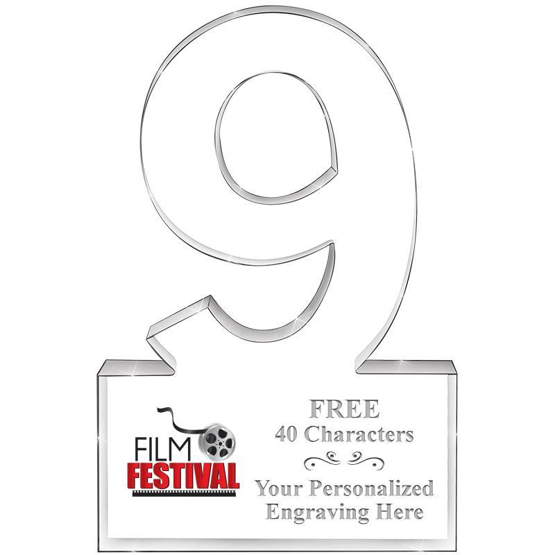 6" 9 YEARS OF SERVICE ACRYLIC