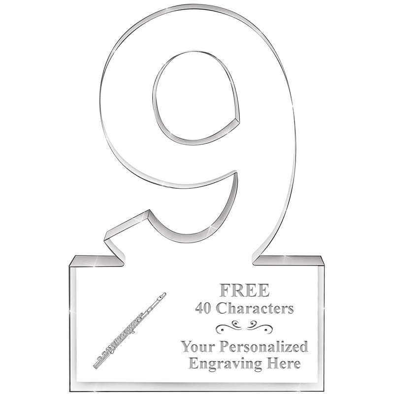 6" 9 YEARS OF SERVICE ACRYLIC