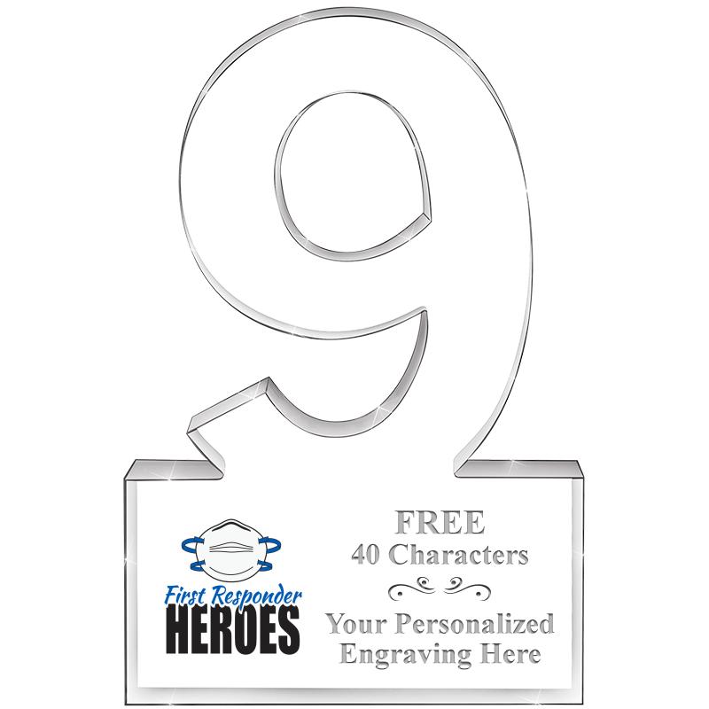 6" 9 YEARS OF SERVICE ACRYLIC