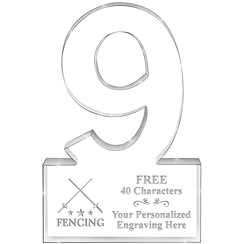 6" 9 YEARS OF SERVICE ACRYLIC