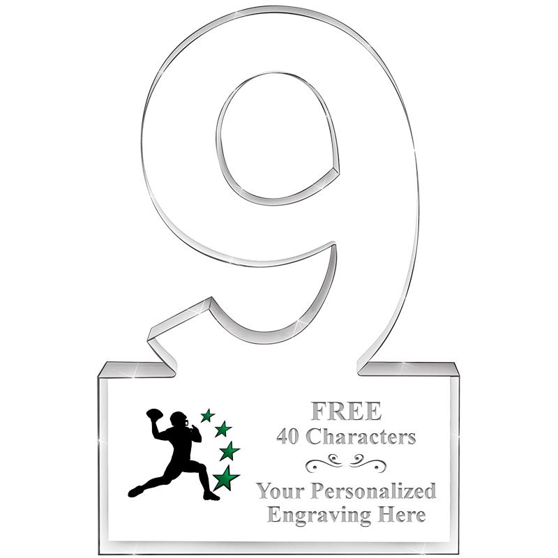 6" 9 YEARS OF SERVICE ACRYLIC